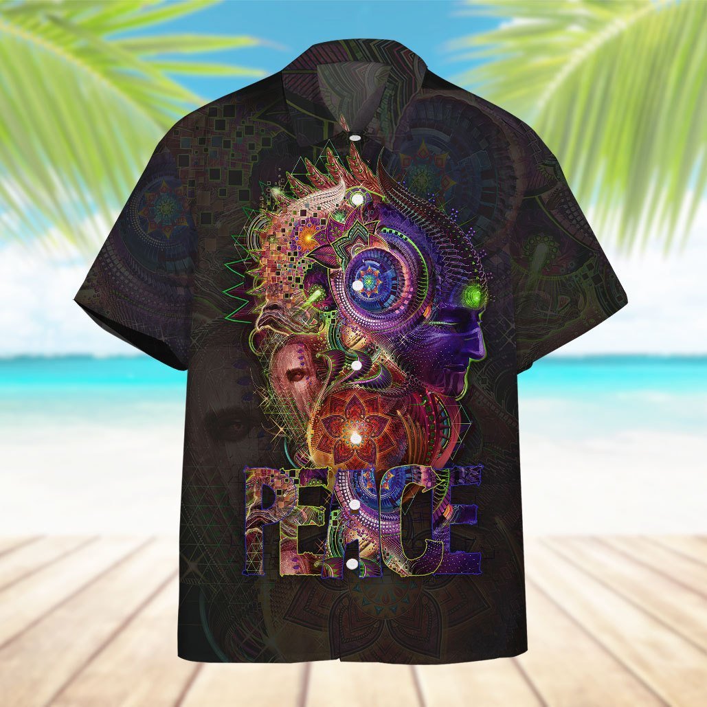 Hippie Magic World In Peace Hawaii Shirt Unisex Adult Ha84153