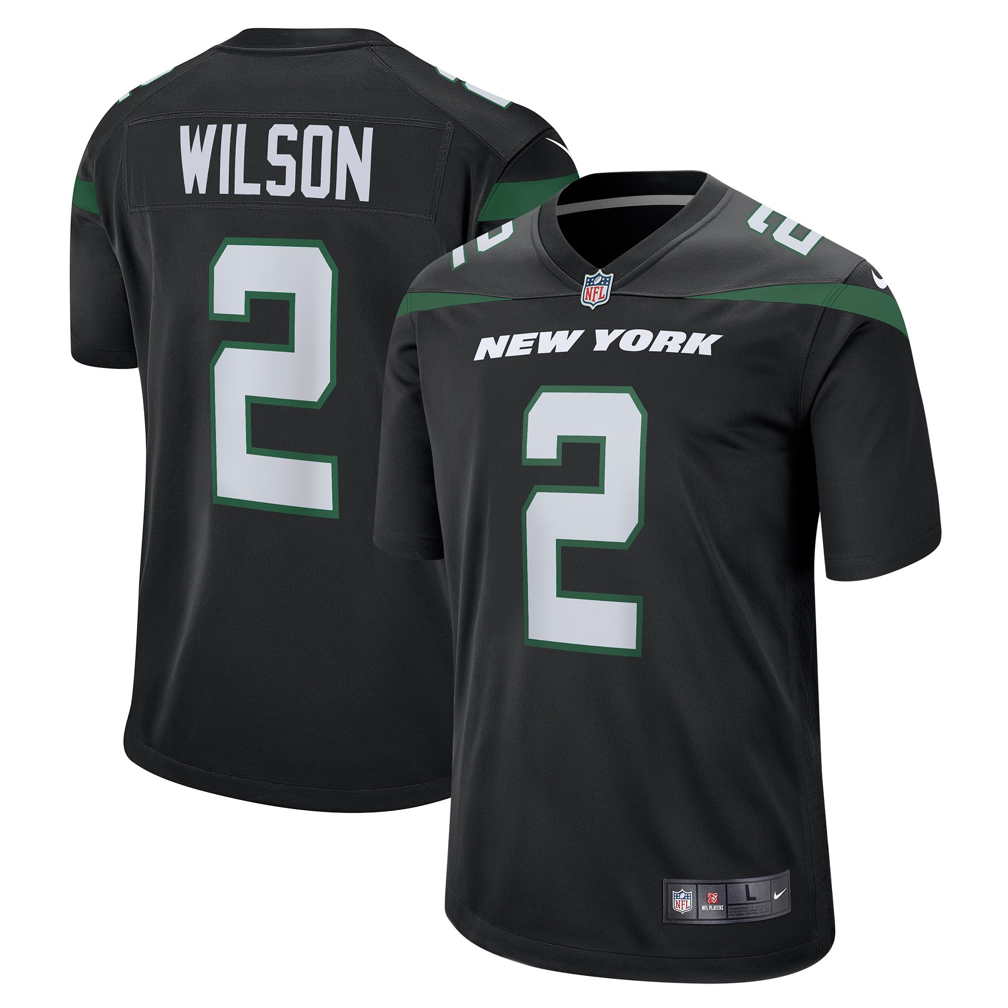 Zach Wilson New York Jets Game Jersey – Stealth Black NFL