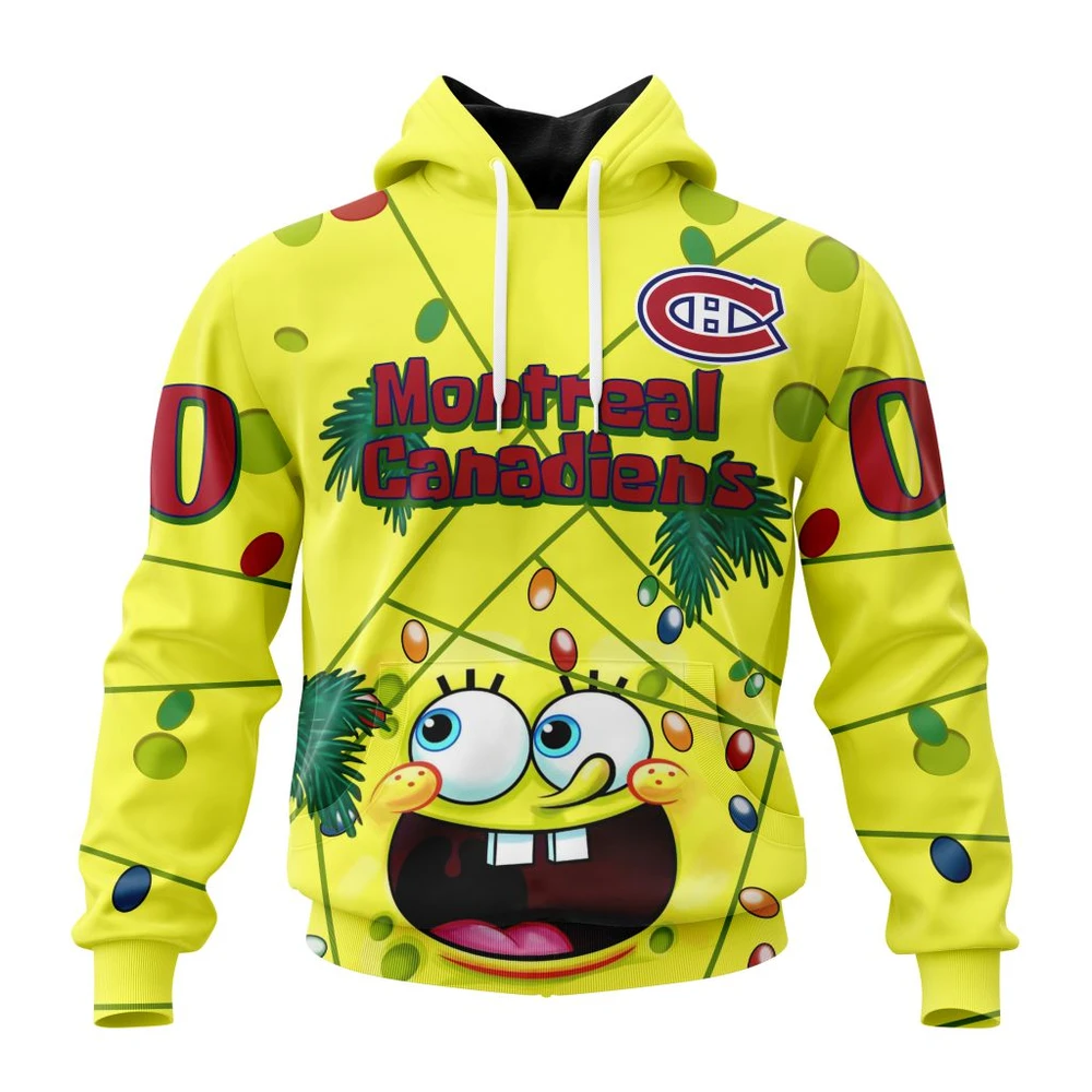Hoodie Montreal Canadiens Specialized Jersey With Spongebob V0122 Qtnhl080524A3264Hd