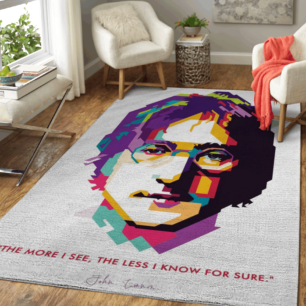 John Lennon – The More I See, The Less I Know For Sure Area Rug