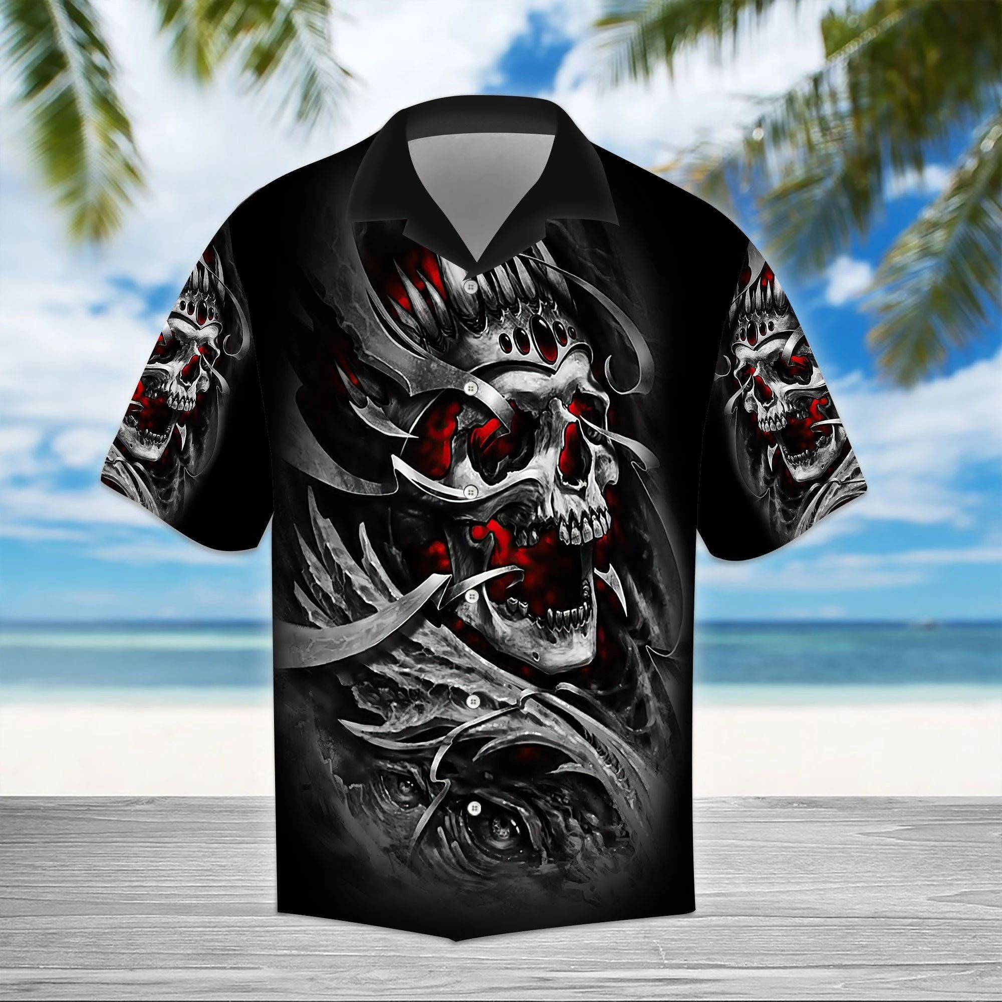 High Quality Skull King All Over Hawaii Shirt Ha107442