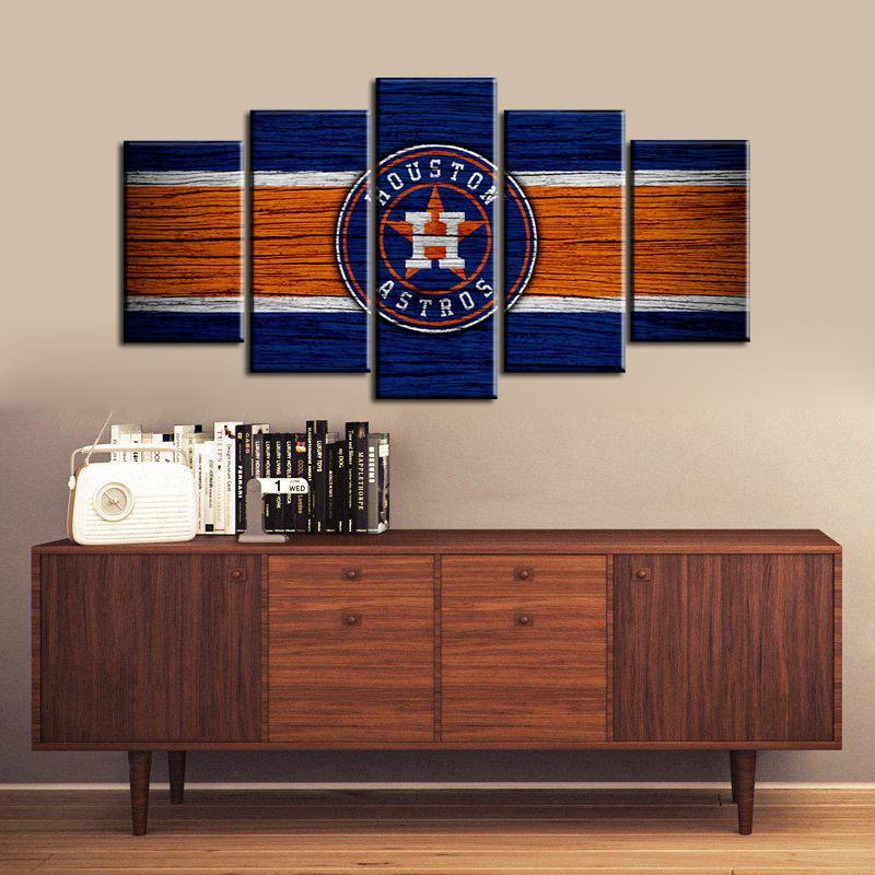 Houston Astros Wooden Style Canvas