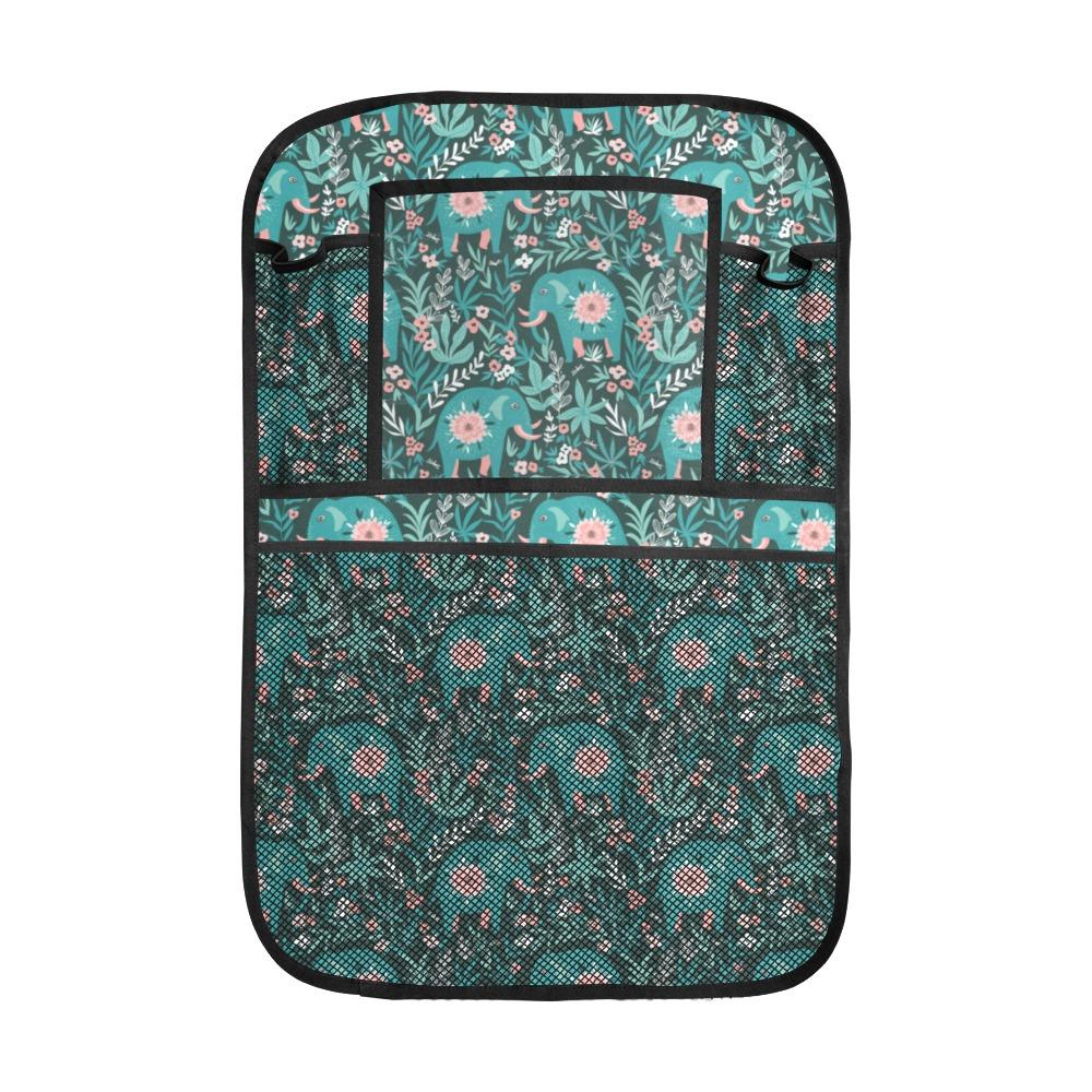 Elephants Jungle Pattern Car Seat Back Organizer