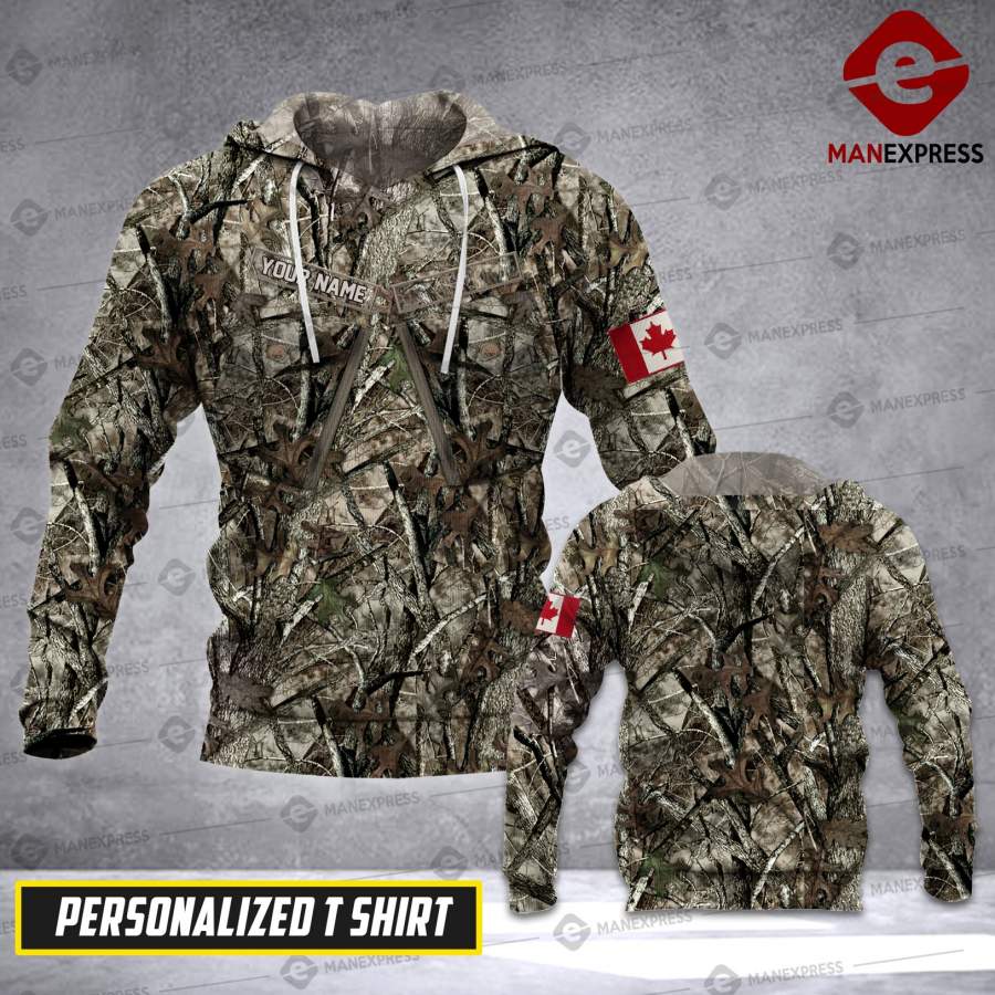 Canadian Soldier Camo Customized 3D printed hoodie NQA