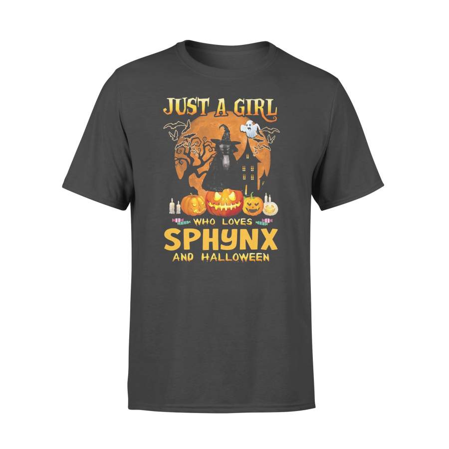 Witch Just A Girl Who Loves Sphynx Cat And Halloween T-Shirt