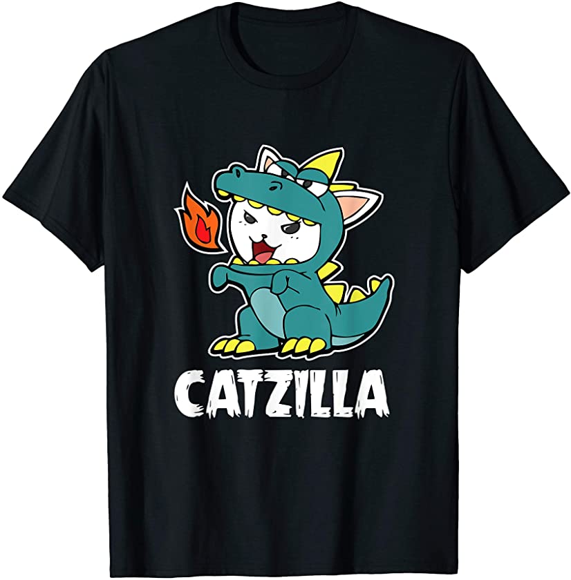 Catzilla T-Shirt Kitten Dragon Cat Halloween Costume Shirt T-Shirt