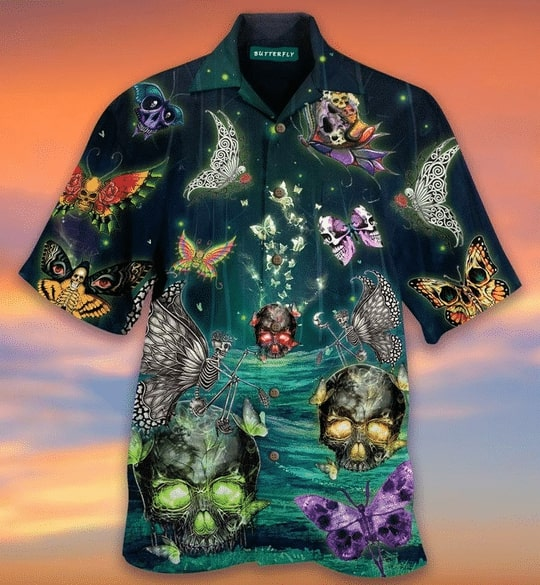 Butterfly Skull Hawaii Shirt For Men And Women Ha12247