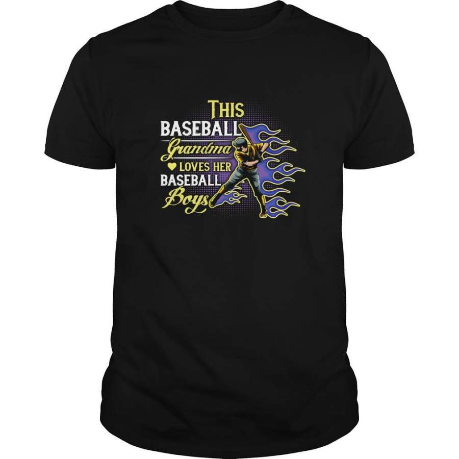 Baseball grandma loves baseball boy shirt