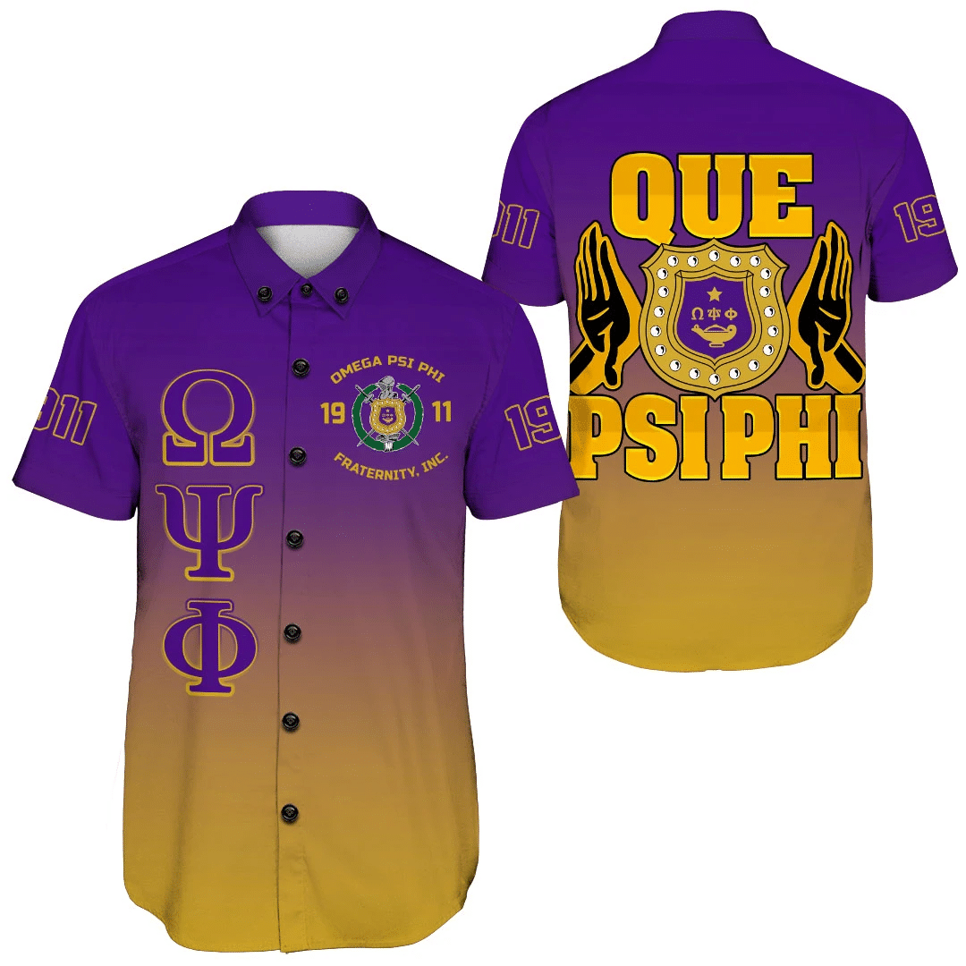 Africa Zone Shirt – Omega Psi Phi Gradient Short Sleeve Shirt A31