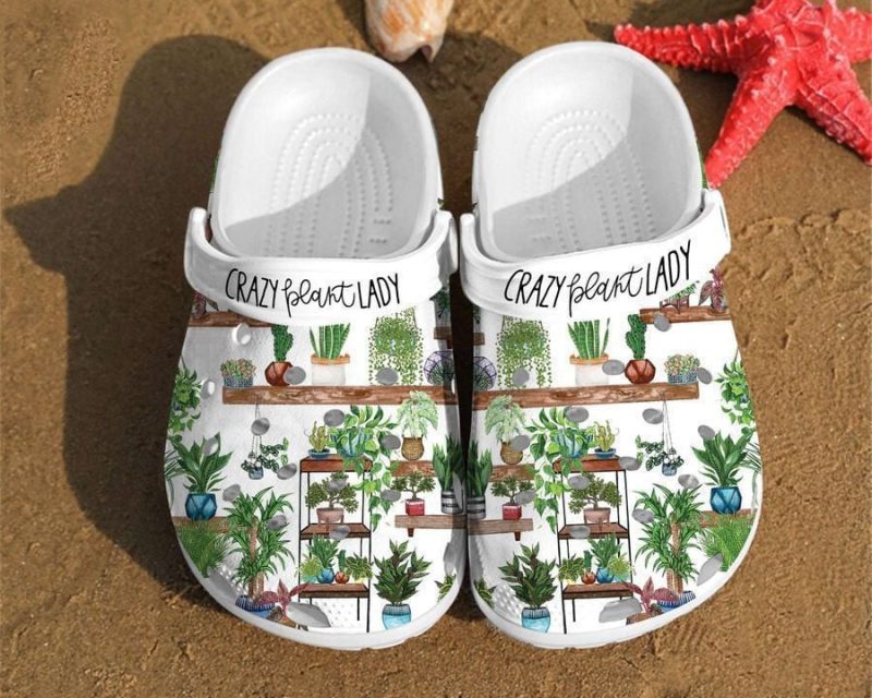 Crazy Plant Lady Mom Unisex Birthday Gifts clog Shoes 2