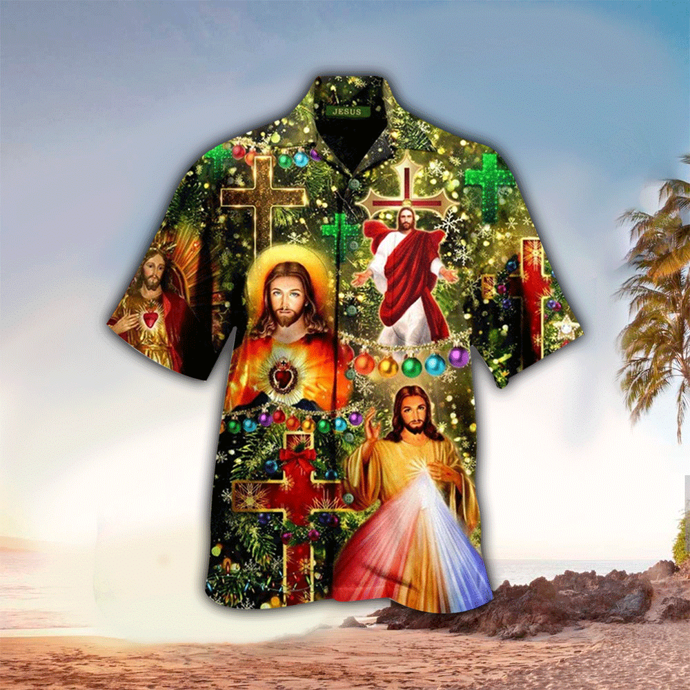 Jesus Christ Christmas Cross Hawaii Shirt Aloha Ha99122