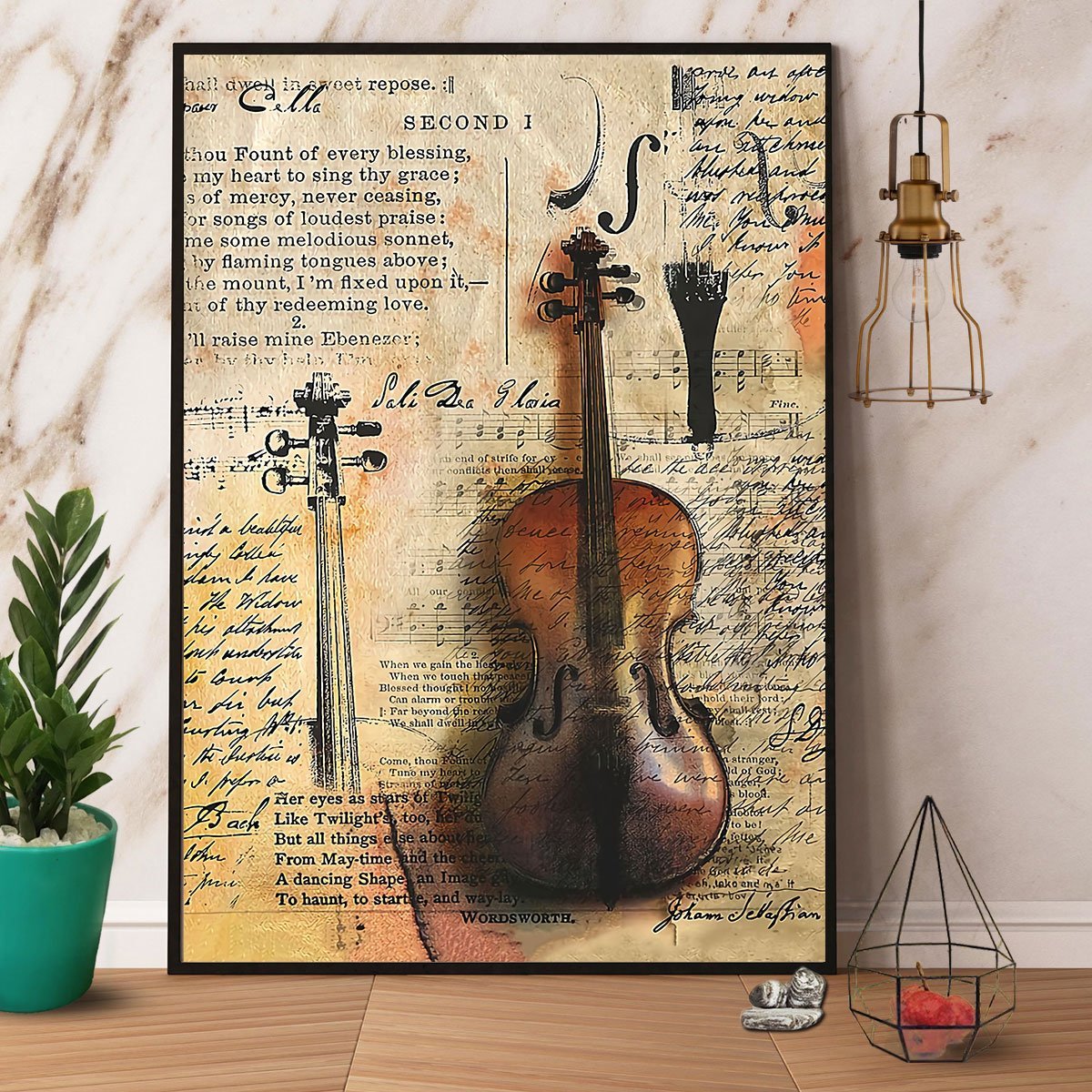 Cello Unique Vintage Paper Poster No Frame  Matte Canvas Wall Decor