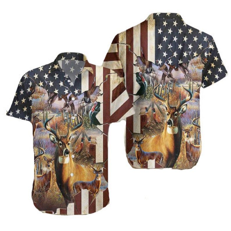 American Hunter Multicolor Nice Design Hawaii Shirt Ha56731