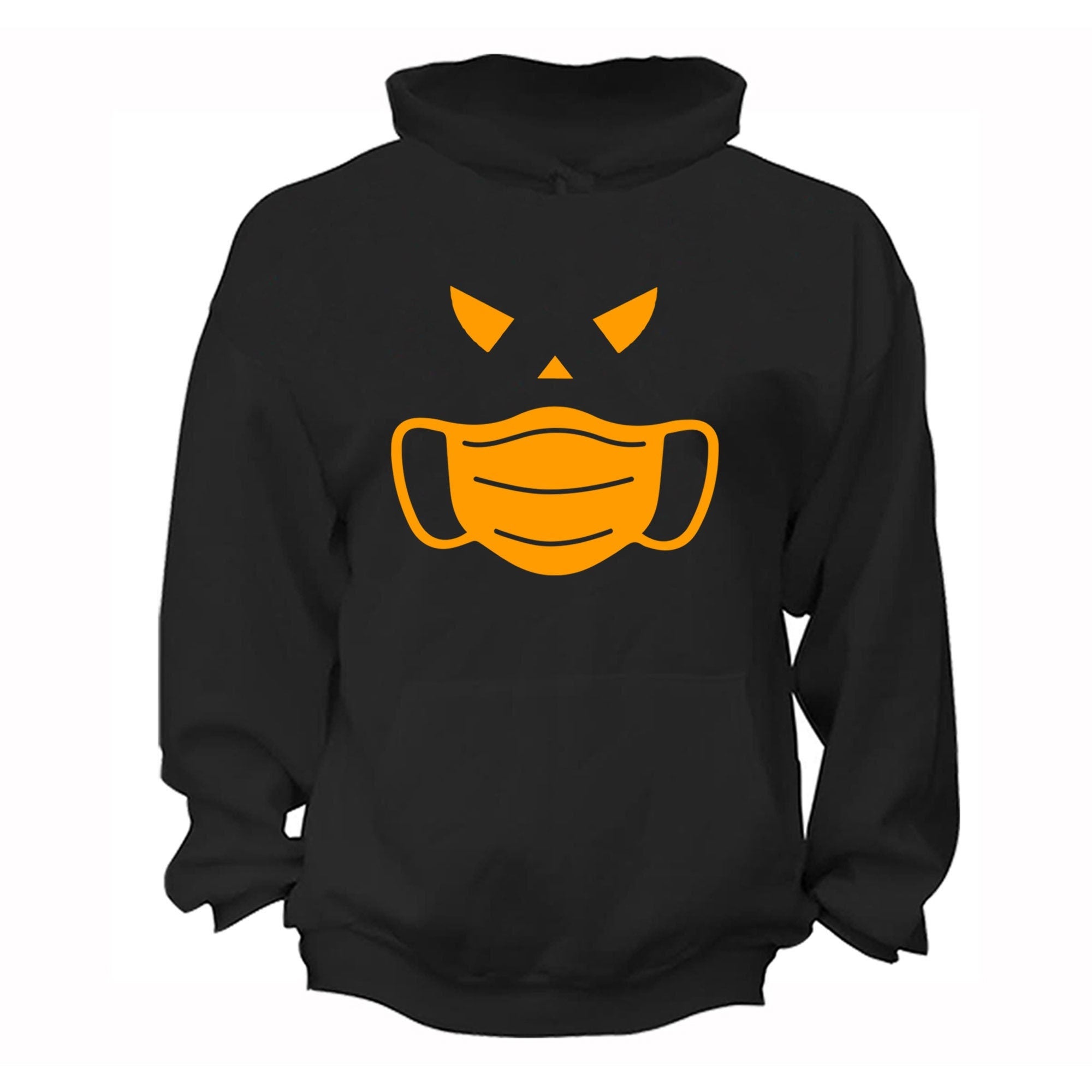 Xtrafly Apparel Men’S Jack O Lantern Mask Halloween Hooded-Sweatshirt Pullover Hoodie