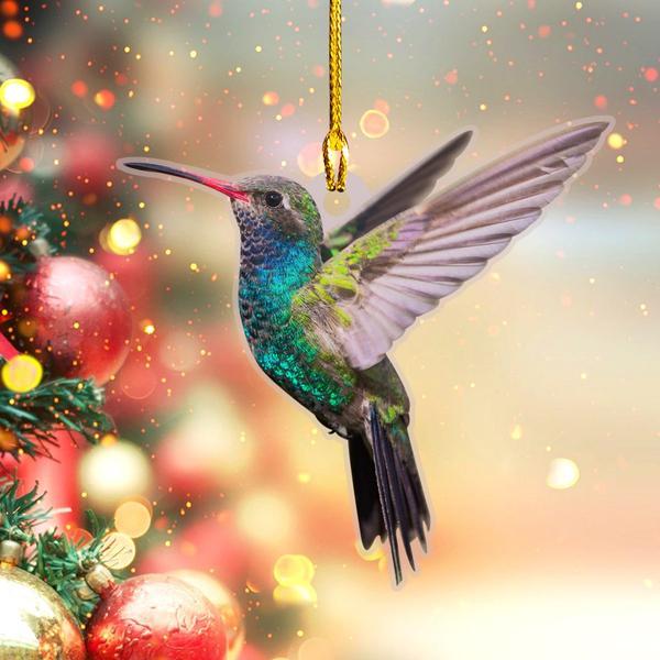 Blue Humming Bird Christmas Ornament