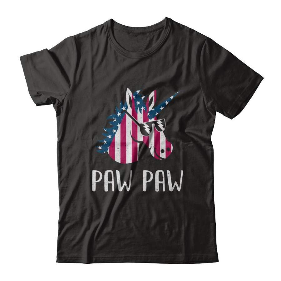 Patriotic Paw Paw Unicorn Americorn 4Th Of July T-shirt