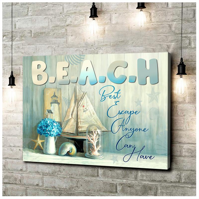 Beach Best Escape Anyone Can Have Wall Art Canvas