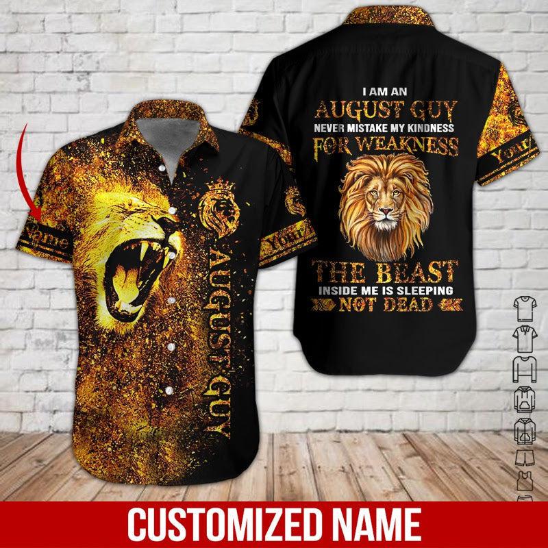 August Guy Custom Name Hawaii Shirt For Men Women Ha12011