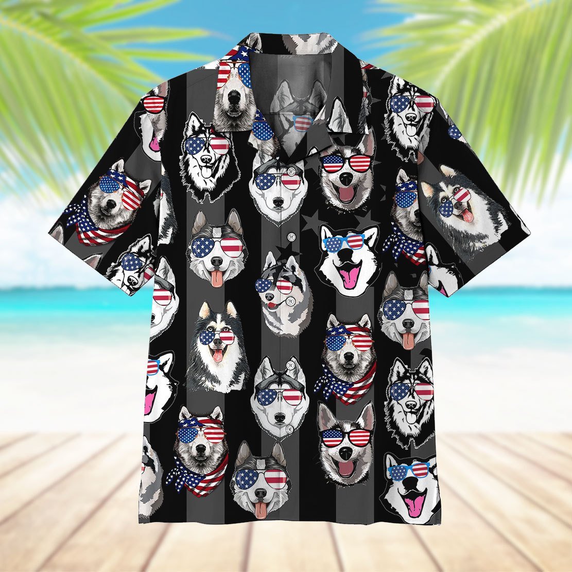 Husky American Hawaiian Shirt | For Men & Women | Hw1598