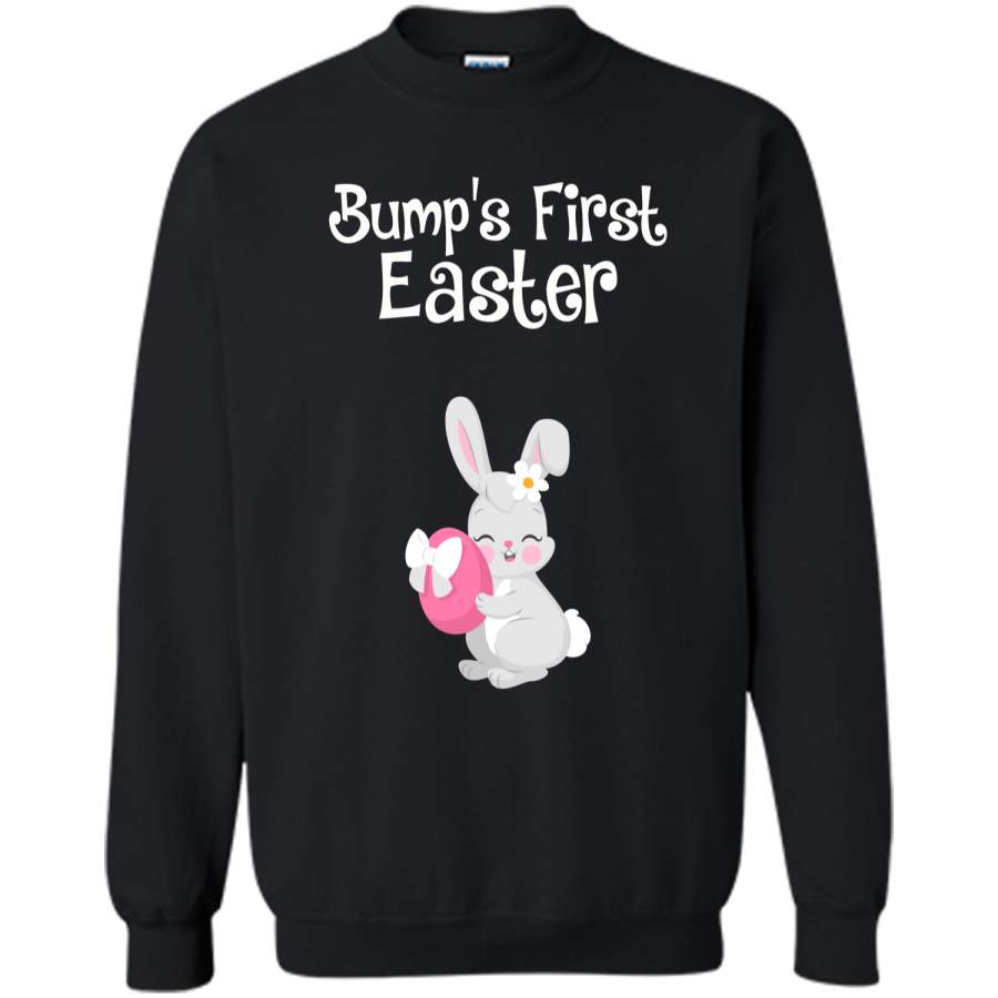 Baby Bumps First Easter Shirt – Bunny Pregnancy Easter Shirt Printed Crewneck Pullover Sweatshirt 8 oz