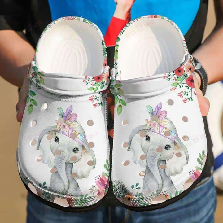 Elephant Crocs Classic Clogs Shoes Shoesvibes V3