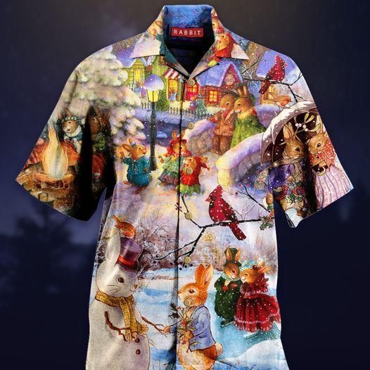 Get Now Lovely Bunny On Christmas Hawaii Aloha Shirts Ha13565