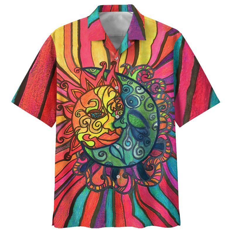 Hippie Sun And Moon Hawaii Shirt For Men Women Ha29326