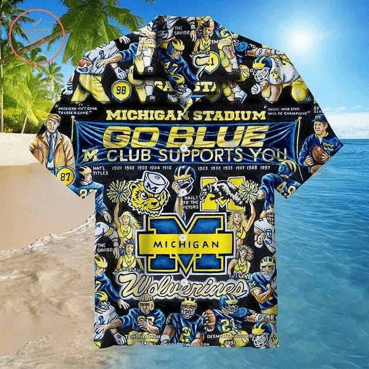 NCCA Michigan Wolverines Go Blue Club Hawaiian Shirt