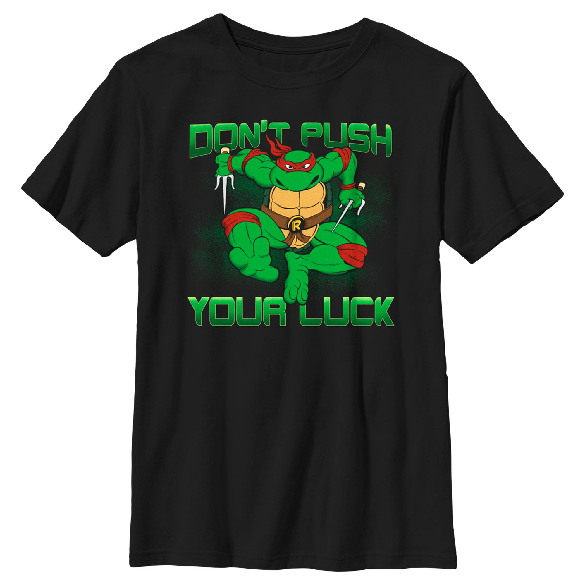 Boy’S Teenage Mutant Ninja Turtles St. Patrick’S Day Raphael Don’T Push Your Luck T-Shirt