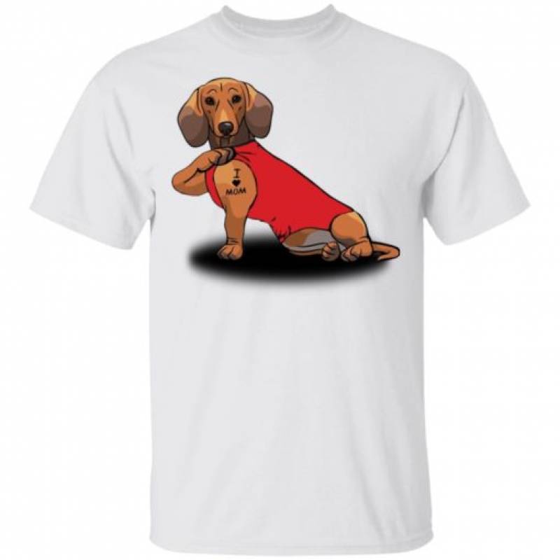 Dachshund Tattoo I love Mom T-Shirt