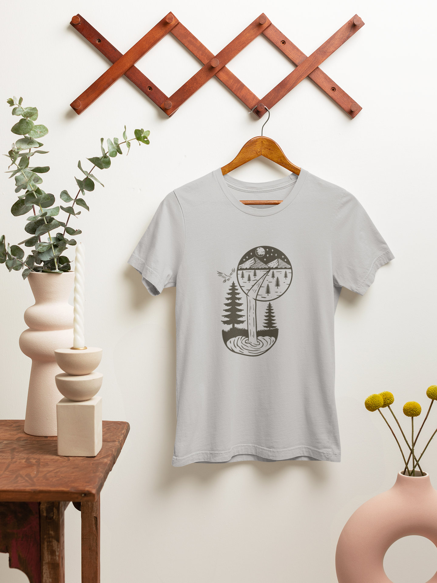 Outdoors Shirt Hiking TShirt Adventure T Shirt Outdoor Tee Tree Tee Eagle Shirt Waterfall TShirt