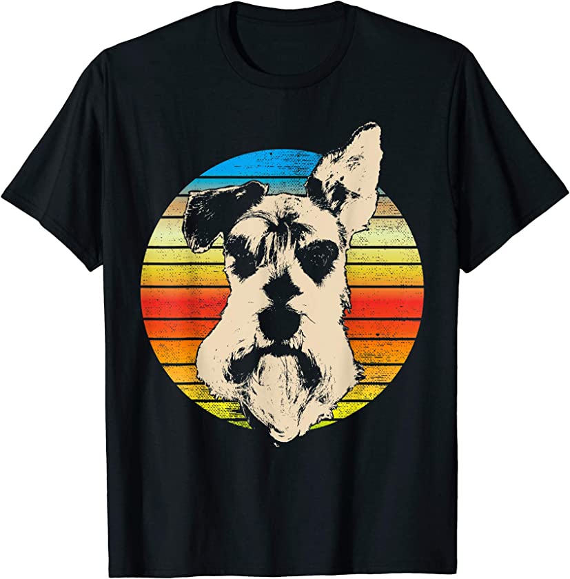 Vintage Miniature Schnauzer T-Shirt Men Women Kids Gift