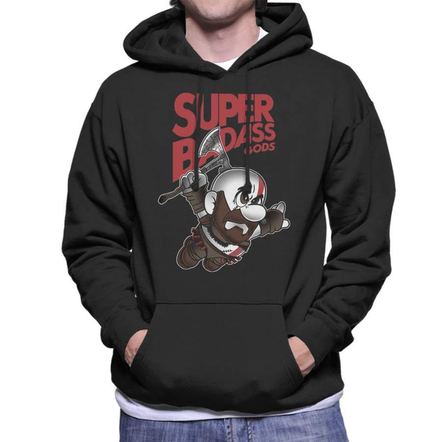 Super Badass Gods Mario Of War Men’s Hooded Sweatshirt