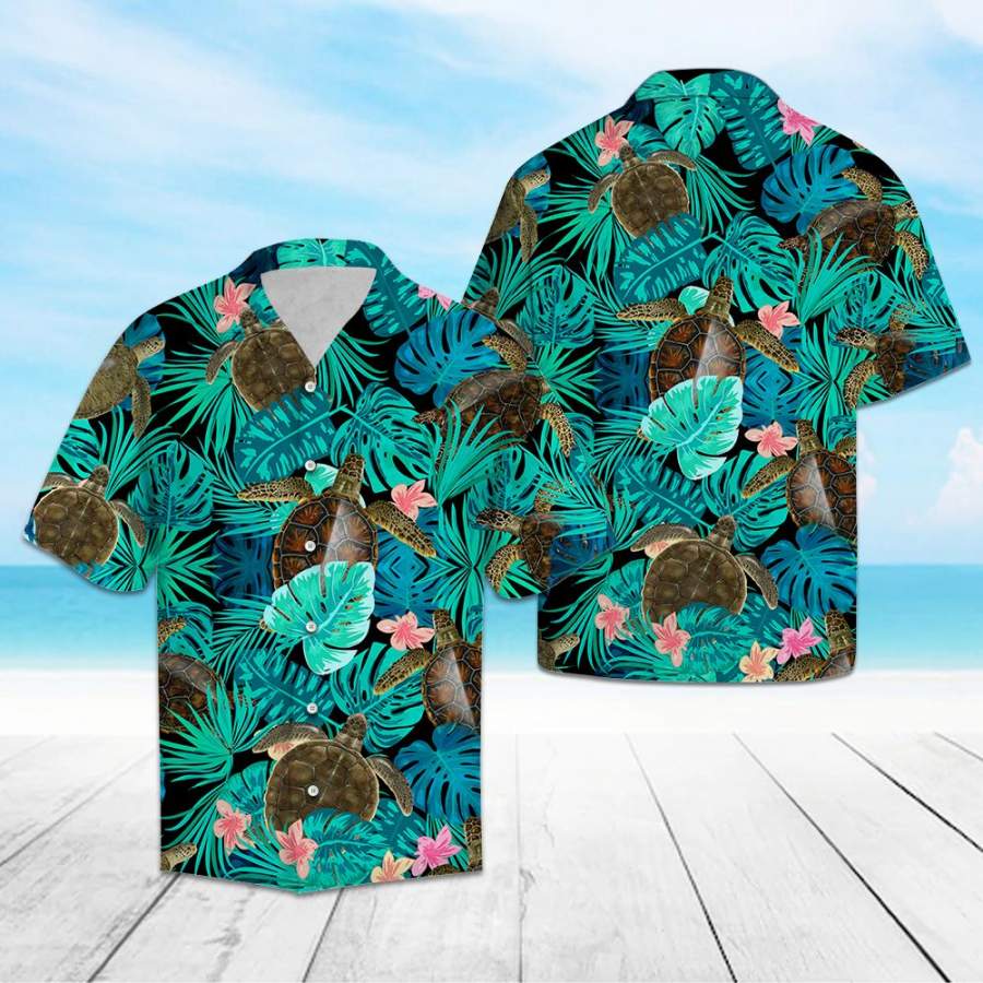 Awesome Turtle Tropical Hawaiian Shirt Ha20148