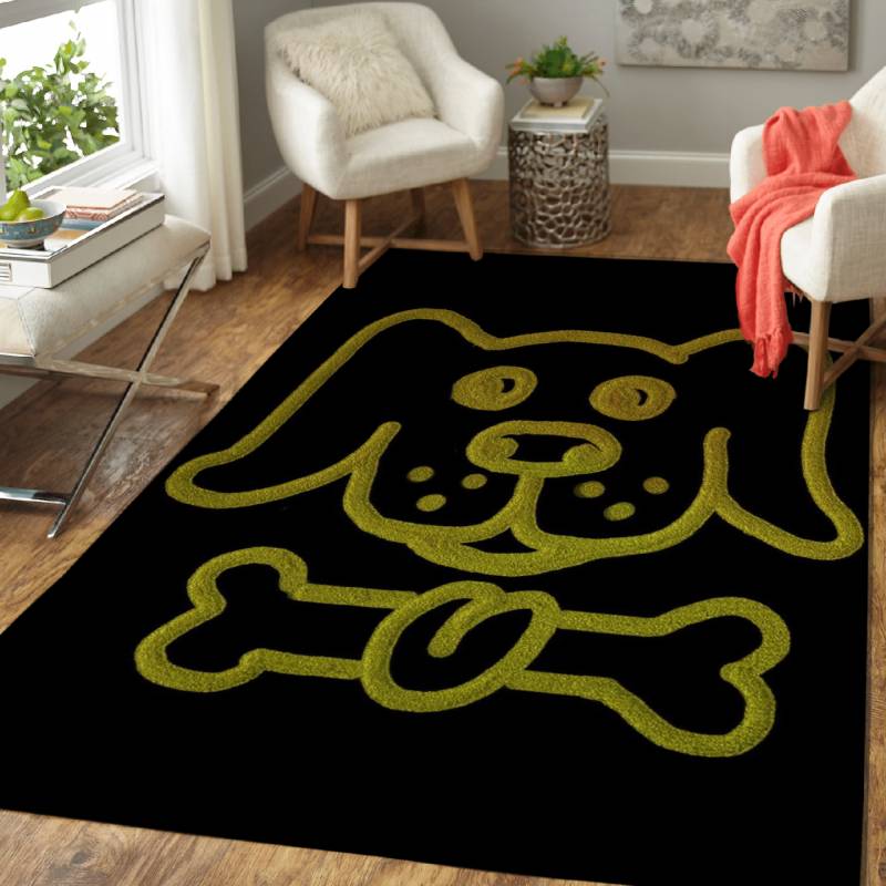 Golden Puppy Bone – Cute Golden Animals Area Rug Carpet