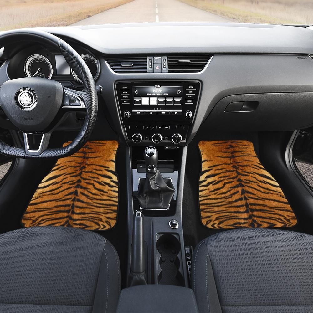 Tiger Skin Pattern Car Floor Mats Personalized Car Seat Floor Mat Custom Print