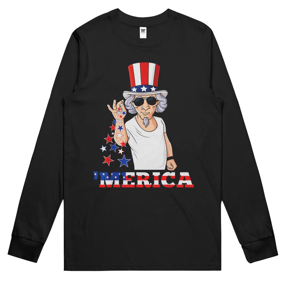 4Th July Shirts, Fourth Of July Long Sleeve T Shirts, 4Th Of July Long Sleeve T Shirts, Uncle Sam 4Th Of July Merica Long Sleeve T Shirts