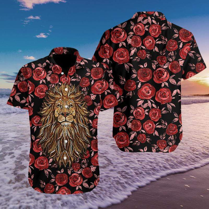 Lion Rose Hawaii Shirt Unisex Adult Ha22201