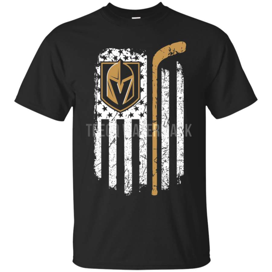 AGR American Vegas Golden Knights Flag With Hockey Stick T-Shirt