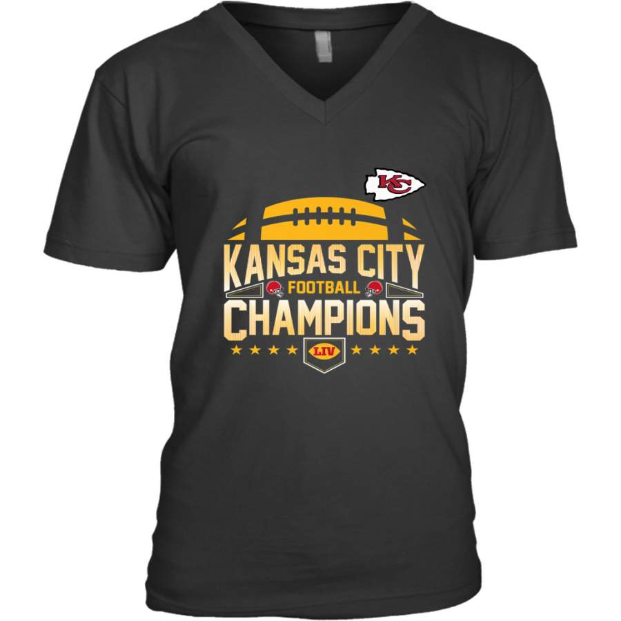 Kansas City Football _ The City Of Champions LIV Men’s V-Neck