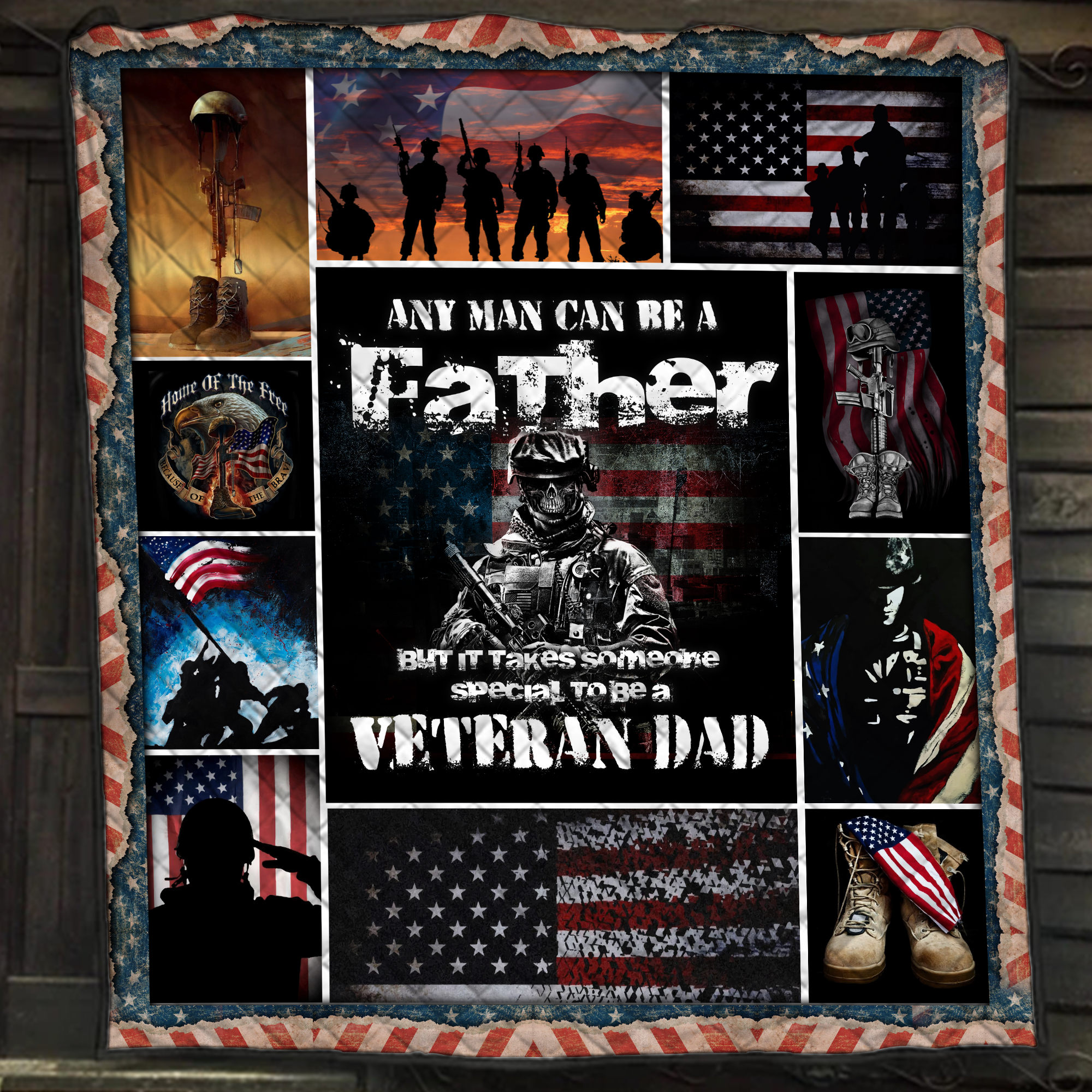 Veteran Dad Quilt Blanket Quilt Set