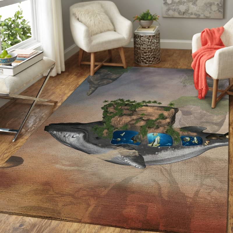 Awesome whale – Animals Area Rug Carpet