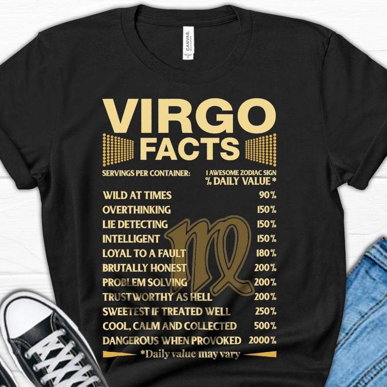 Vintage Virgo Girl, Virgo Facts, Virgo Birthday, Astrology Shirt, Birthday Gift For Her Unisex T-Shirt