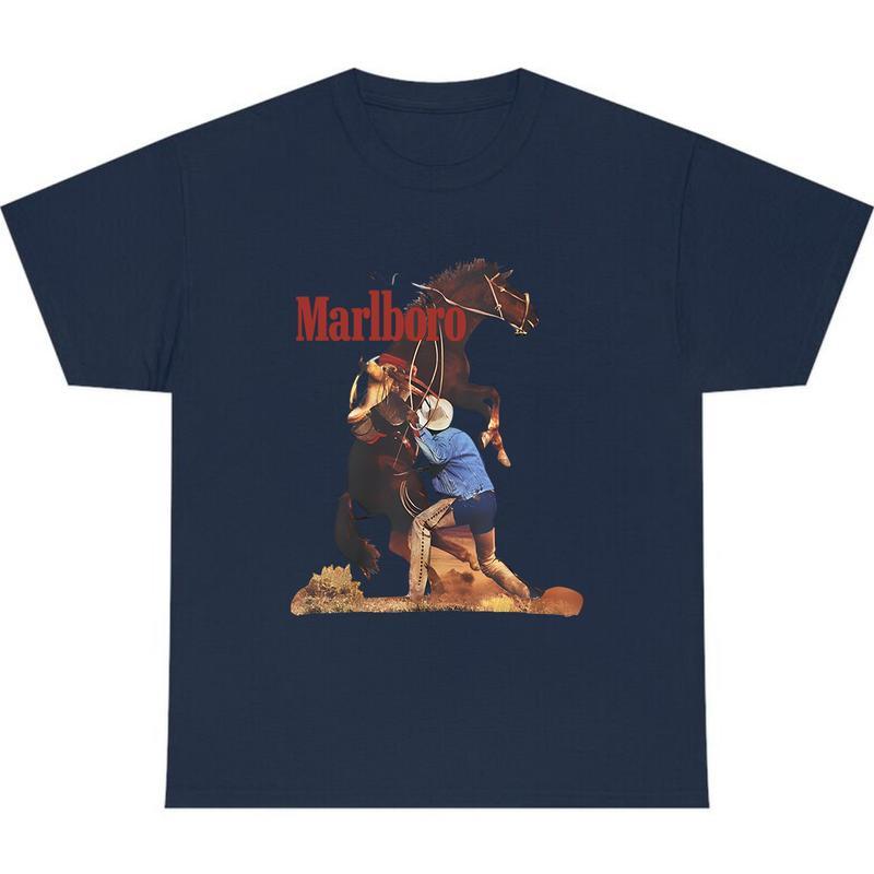 Vintage Marlboro Cowboy Boxy Shirt  Unisex Heavy Blend Tee  For Men  For Women T shirt Sweater Hoodie