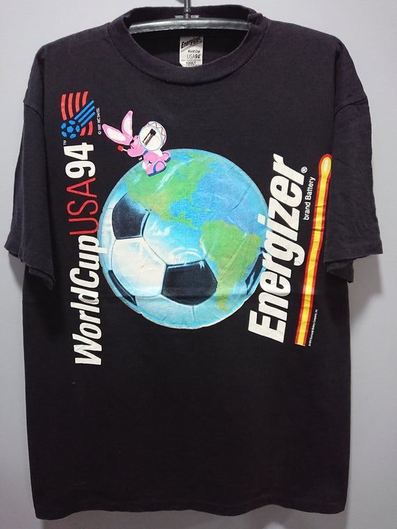 Vintage 1994 Mega Rare Energizer Bunny Battery X World Cup Usa Shirt