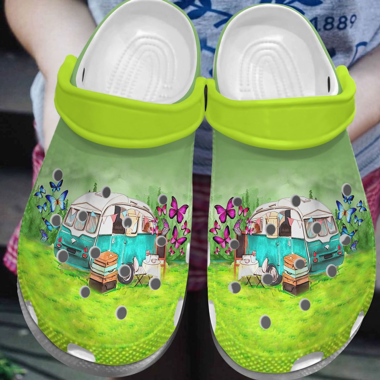 Camping Personalize Clog, Custom Name, Text, Fashion Style For Women, Men, Kid, Print 3D Whitesole So Much Love