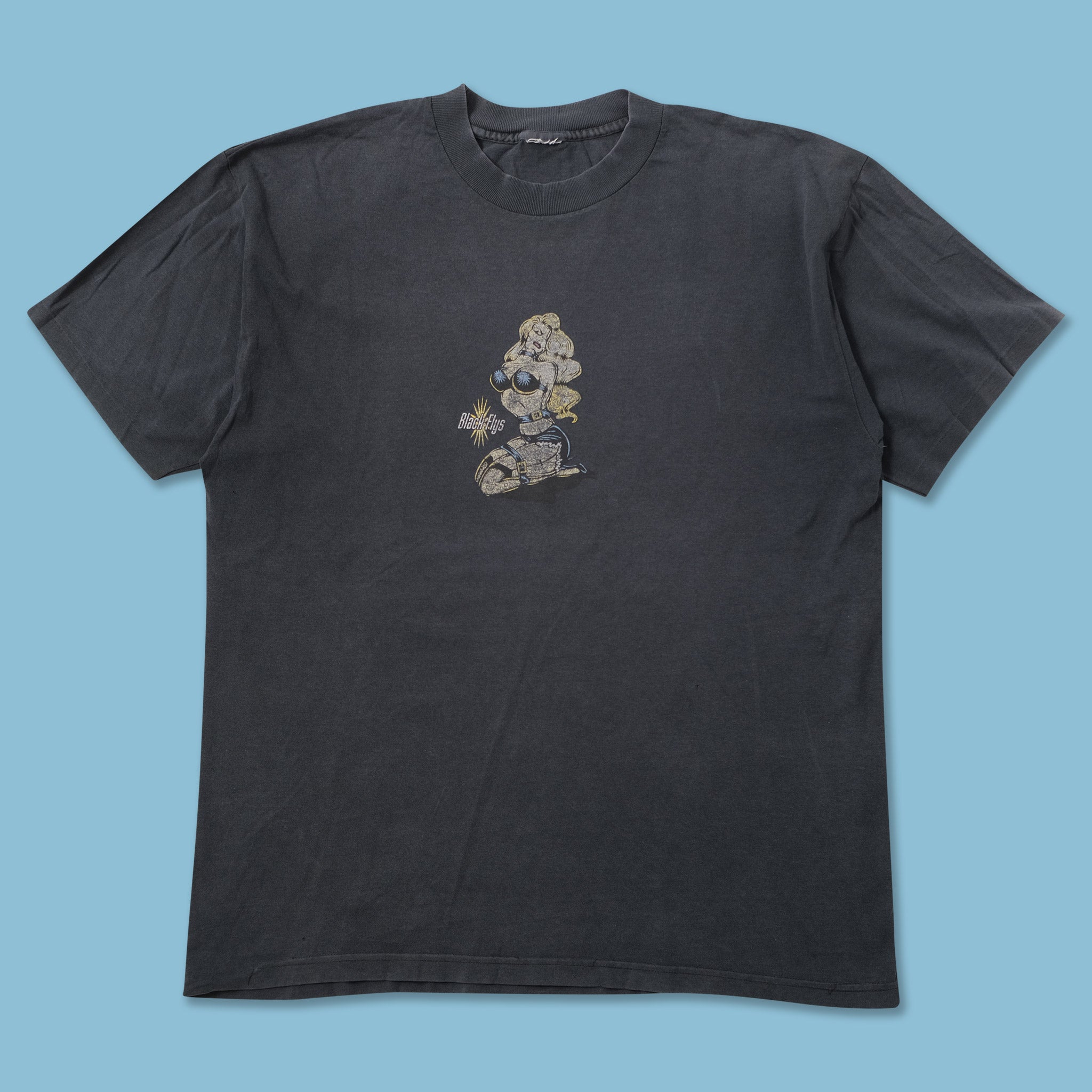 Vintage Black-Flys T-Shirt Large