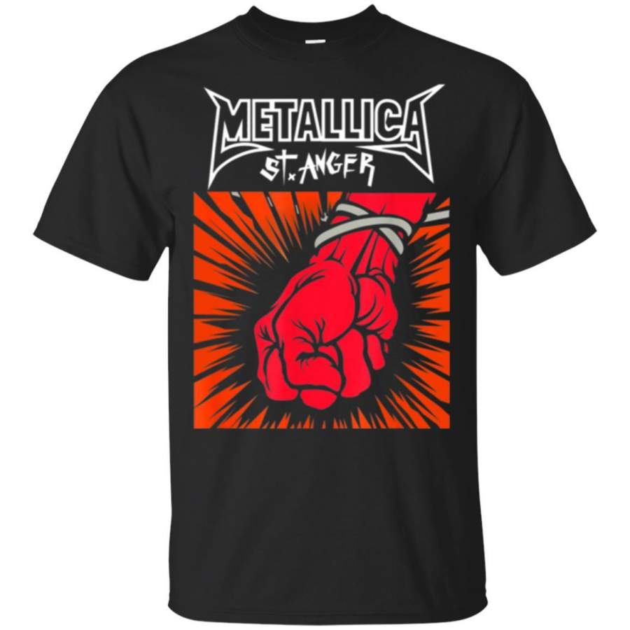 We All Love Metallica-Skull Blackened Fire T-shirt