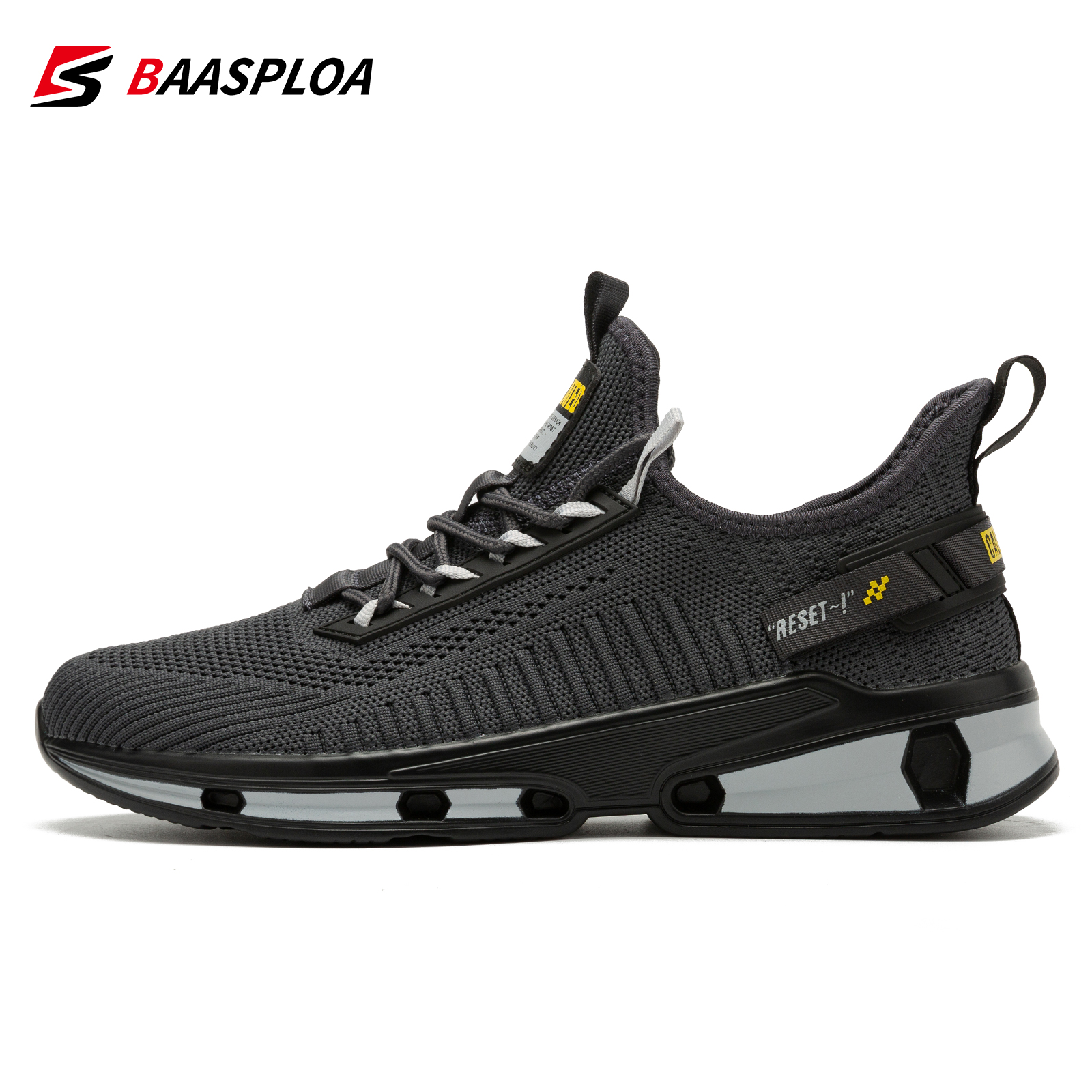 Baasploa Men’s New Casual Knit Sneakers Lightweight Fashion Running Shoes Anti-slip Shock-absorbing Male Walking Tennis Shoes alx