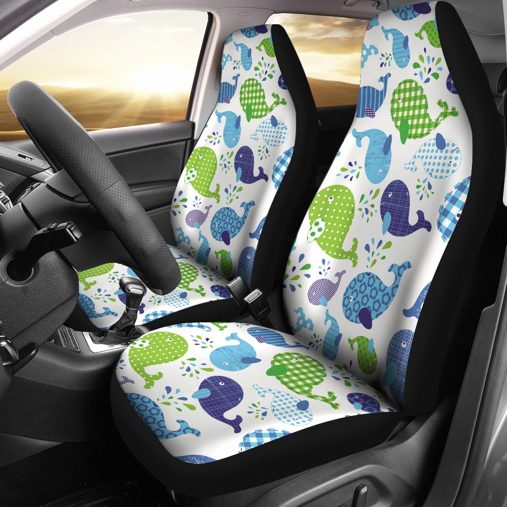 Whale Stripe Dot Pattern Universal Fit Car Seat Covers